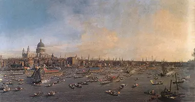 The River Thames with St Paul's Cathedral on Lord Mayor's Day Canaletto